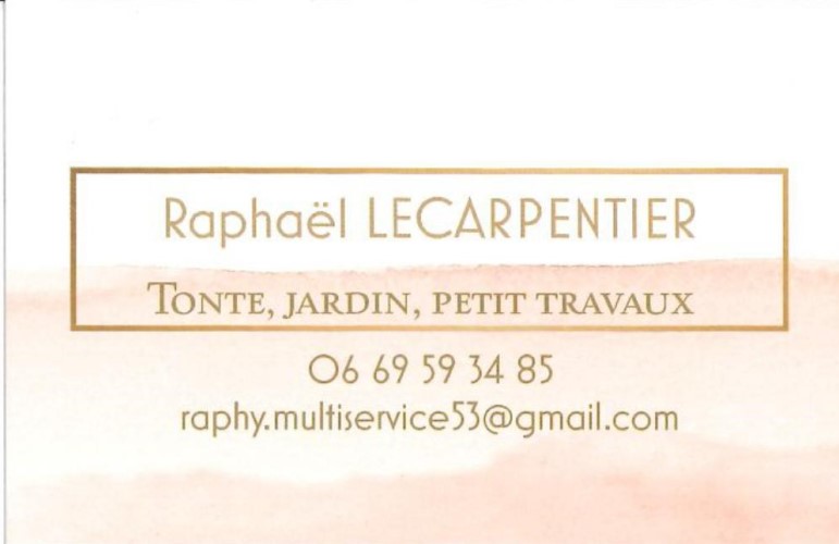 Carte de visite Raphaël Lecarpentier