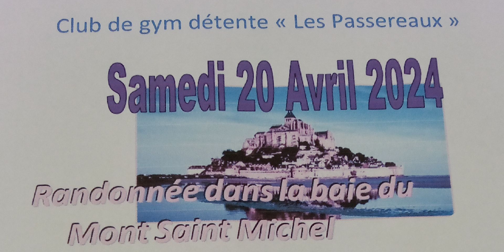 Affiche traversée du Mont St Michel