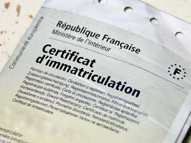 Immatriculation d'un véhicule