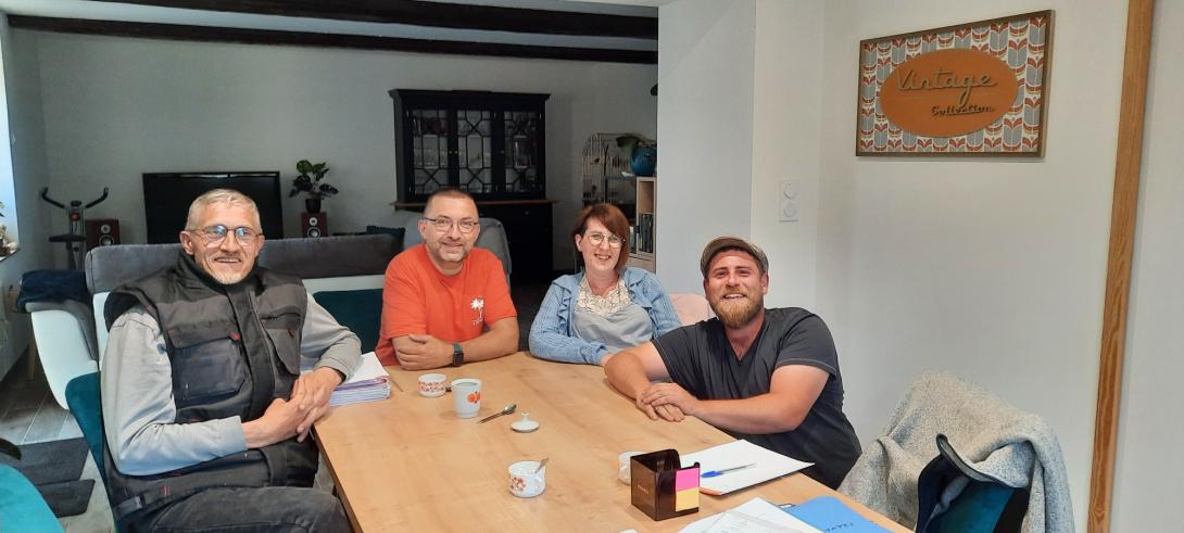 Bureau du Comité des fêtes : Raphaël Lecarpentier, Christophe Houlbert, Emilie Fourmond, Romain Néel
